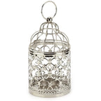 Birdcage Candle Holder Electroplated Hanging Iron Lantern Tealight Candle Holder Lantern Richie's Silver