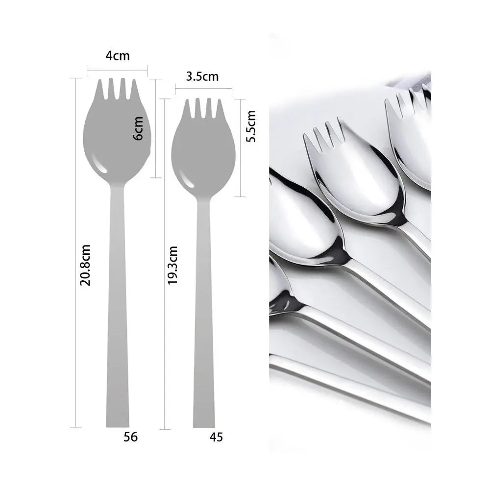 Stainless Steel Long Handle Salad Spork – Heavy Duty Dessert Salad Spork Richie's