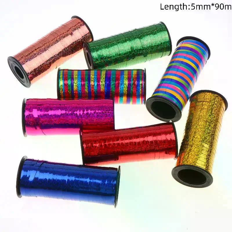 100 Yards Holographic Glitter Curling Ribbon for Gifts & Parties Decorative Craft Ribbon Richie's