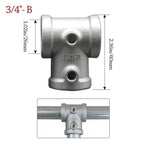 Aluminum Alloy Pipe Fitting Connector 1/2" & 3/4" Corner Elbow Pipe Fitting Connector Richie's 3-4--- C