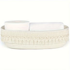 Cotton Rope Woven Storage Basket – Bohemian Tassel Organizer Woven Storage Basket Richie's 4
