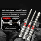 6Pcs Step Hex Screwdriver Bit Set S2 Steel | 65mm & 100mm Hex Screwdriver Bit Set Richie's