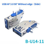 5-Pack USB 3.0 Female Sockets – 90° & 180° Type-A & Type-B USB Connector Socket Richie's B-U14-11 Without 90S 5PCS