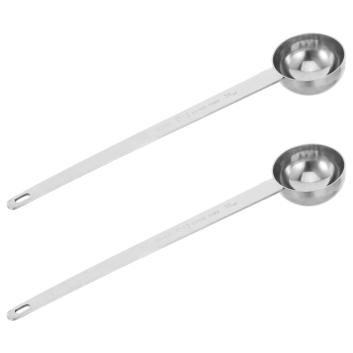 2Pcs Stainless Steel Long Handle Coffee Measuring Scoop Set Coffee Measuring Scoop Richie's
