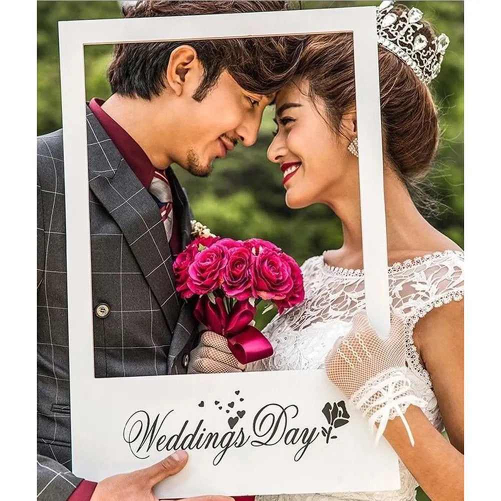 Wedding Photo Frame DIY Prop – White Elegant Photo Booth Photo Booth Prop Richie's