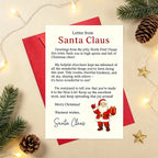 Santa Claus Greeting Card With Envelope – North Pole Letter Holiday Greeting Card Richie's