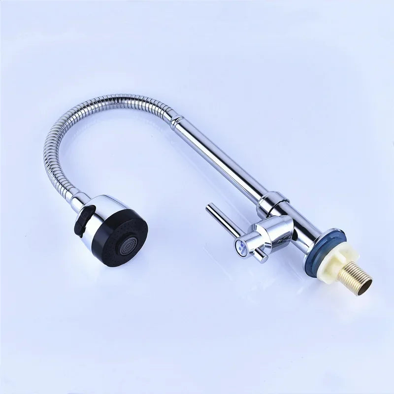 Rotatable Single Cold Kitchen Sink Faucet – Chrome Finish Kitchen Sink Faucet Richie's