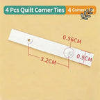 Quilt Cover Corner Ties – Cotton Duvet Snap Clips 4/8/16 Pcs Bedding Fasteners Richie's A