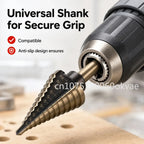 HSS Cobalt Step Drill Bit Set – 5-Piece, 50 Sizes + Case Step Drill Bit Set Richie's