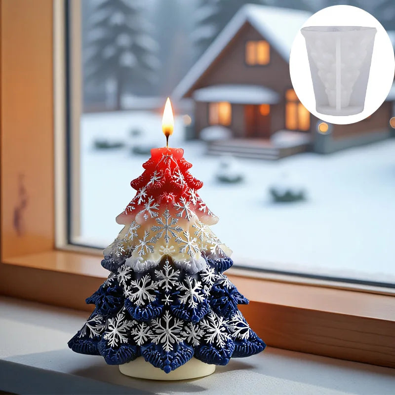 Christmas Tree Snowflake Silicone Mold for DIY Candles & Crafts Silicone Craft Mold Richie's