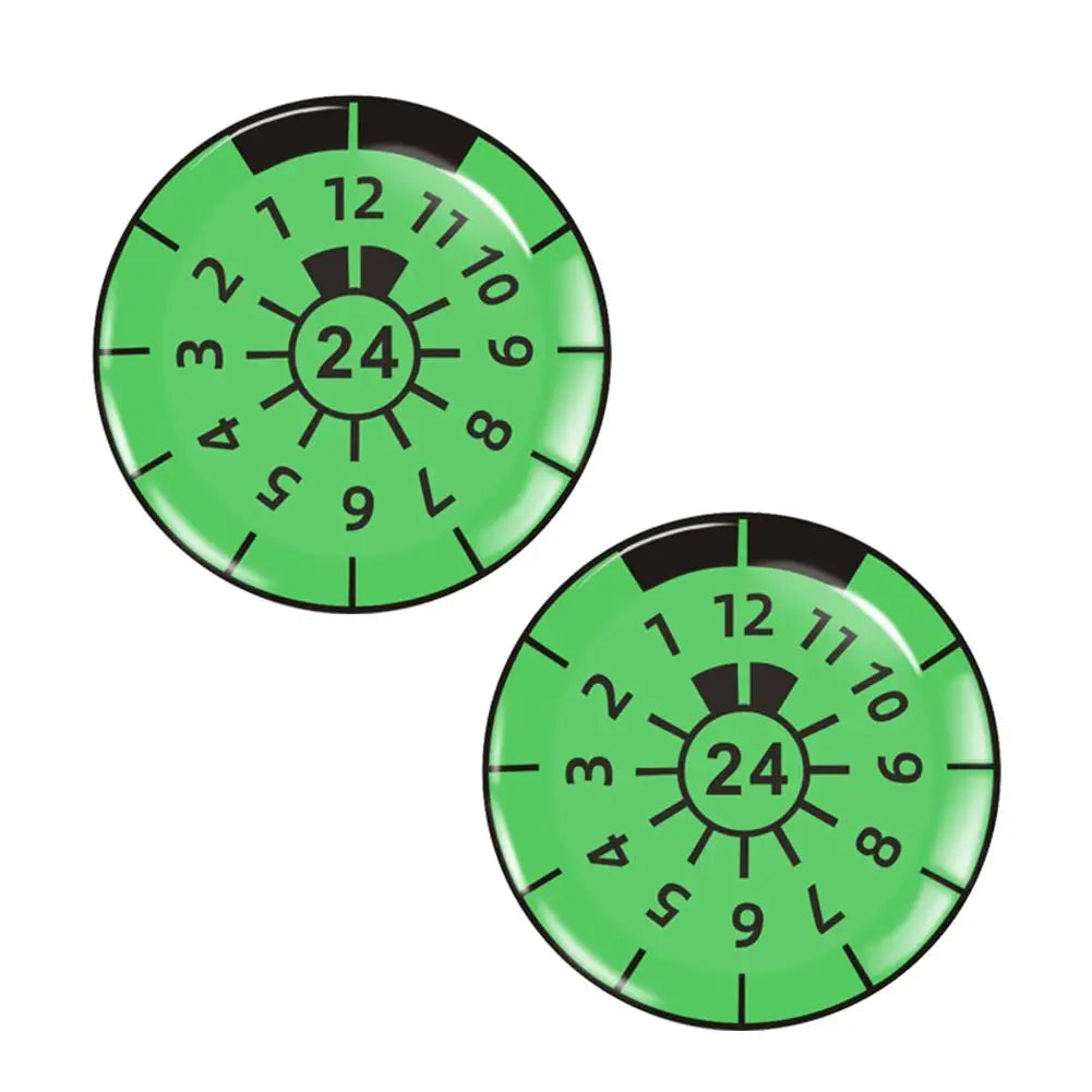 German License Plate 3D Gel Dome Car Sticker – 2pcs Automotive Gel Dome Sticker Richie's Green 24