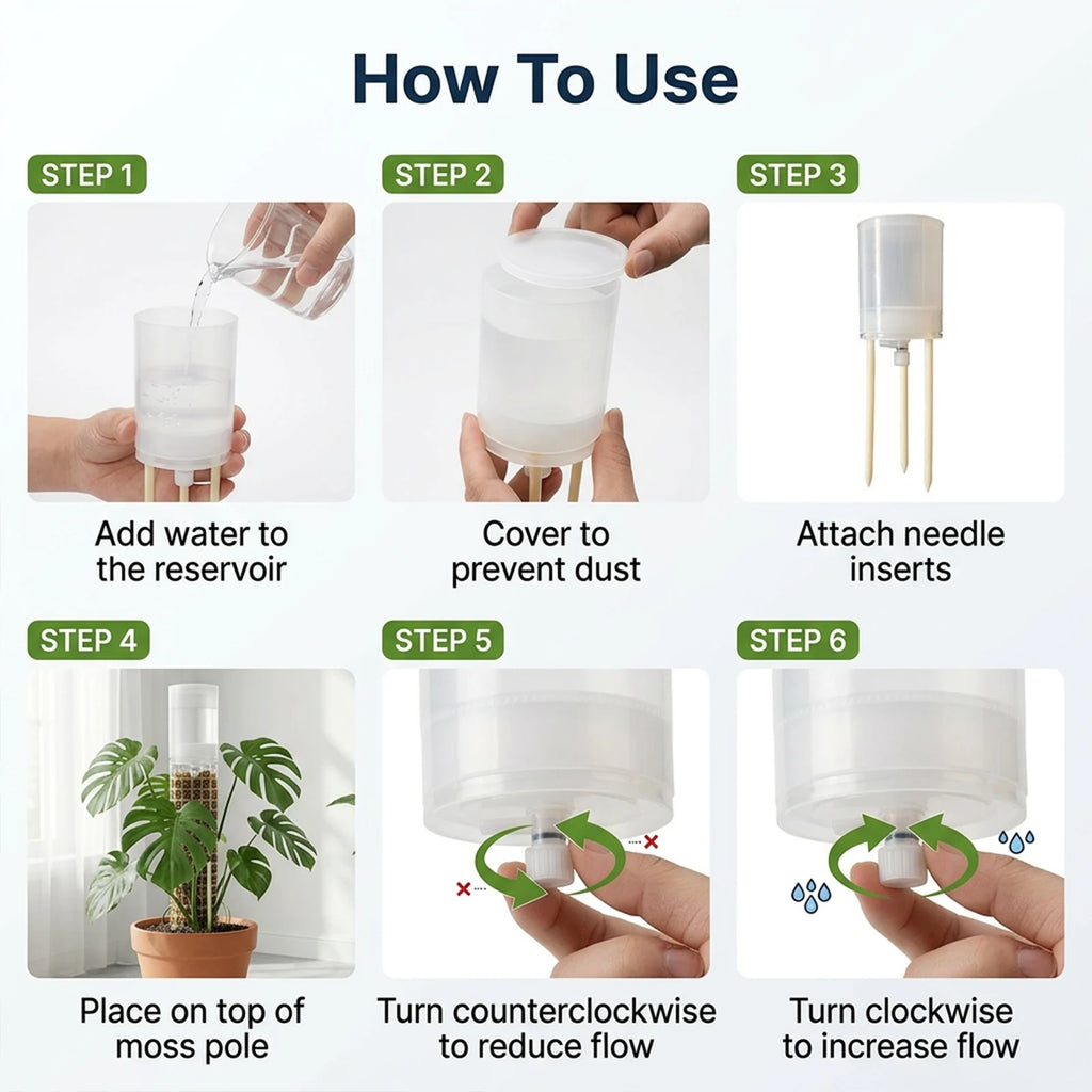 Moss Pole Watering Dripper – Auto Drip Kit for Monstera Plant Watering Dripper Richie's
