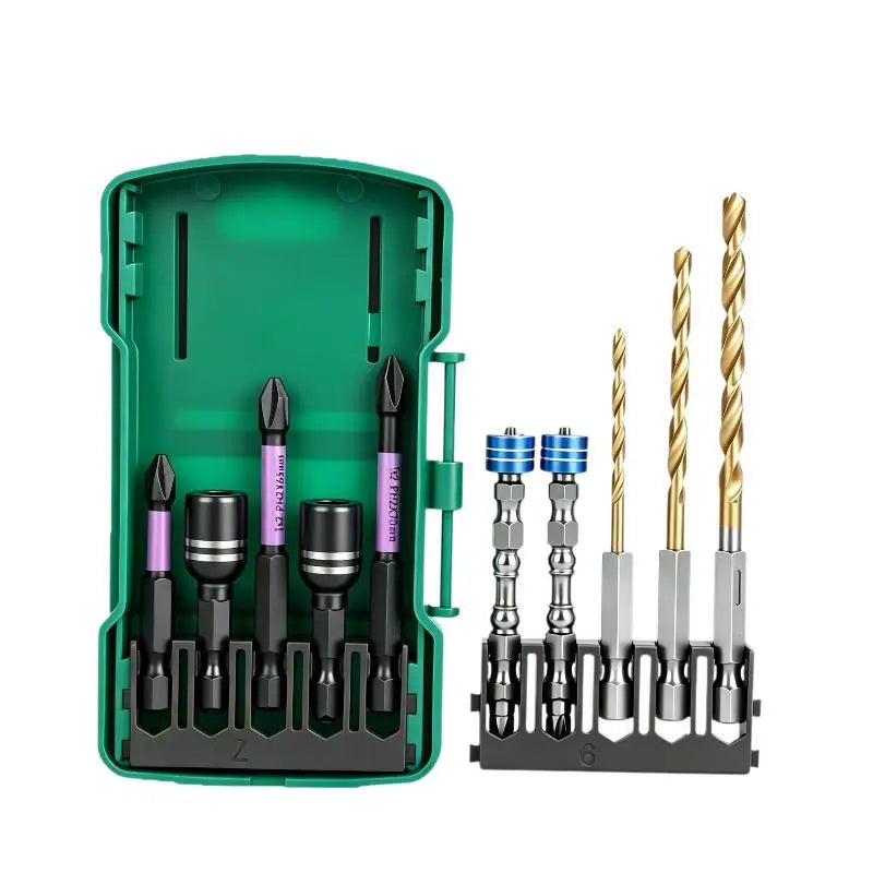 10-Piece S2 Steel Impact Bit Set – Magnetic Hex Shank Driver Kit Impact Bit Set Richie's