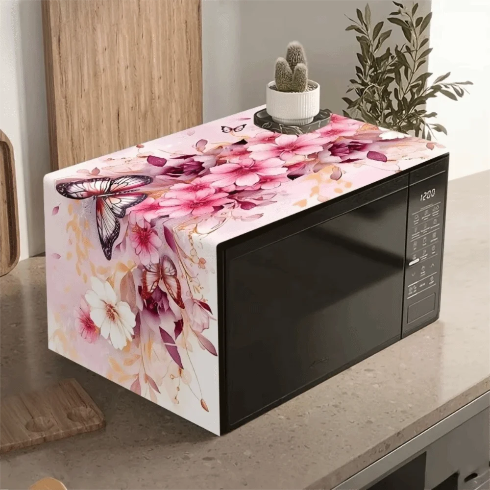 Microwave Oven Dust Cover 85x35cm Oil-Proof Washable Polyester Appliance Dust Cover Richie's