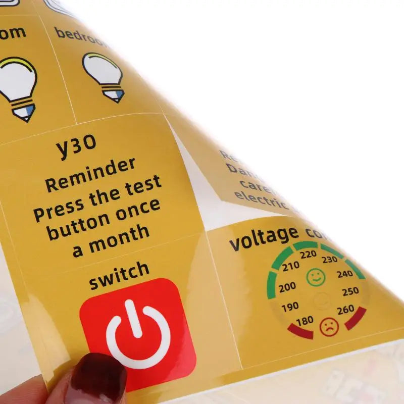 Waterproof Circuit Breaker Labels – Electric Box Sticker Sheets Electrical Panel Labels Richie's