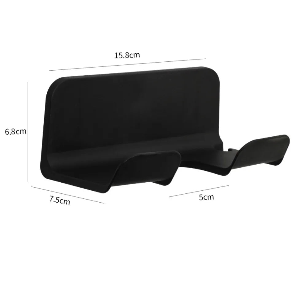 Wall Mounted Hair Dryer Holder – No-Drill Self-Adhesive Rack Hair Dryer Holder Richie's Black