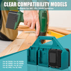 Makita 18V/14.4V Battery Holder – 6 or 4 Slot Organizer Battery Storage Holder Richie's