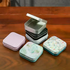 2Pcs Square Metal Storage Tins with Sealed Hinged Lids Metal Storage Tins Richie's