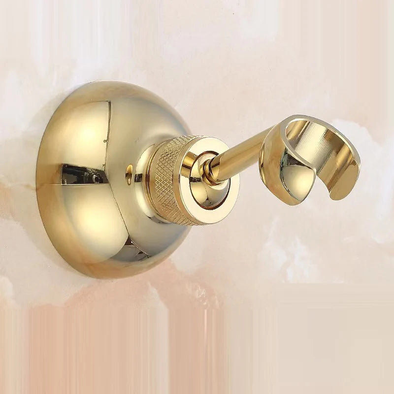 Solid Brass Wall Mounted Hand Shower Holder Bracket Shower Holder Bracket Richie's Gold