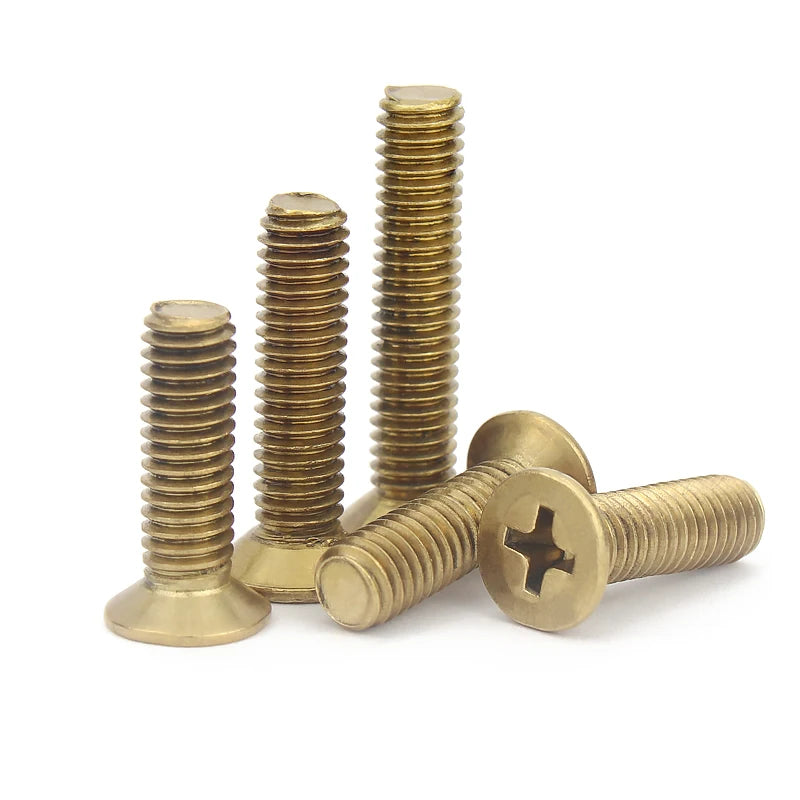 Brass Phillips Flat Head Machine Screws M2–M6 Metric Countersunk Machine Screws Richie's