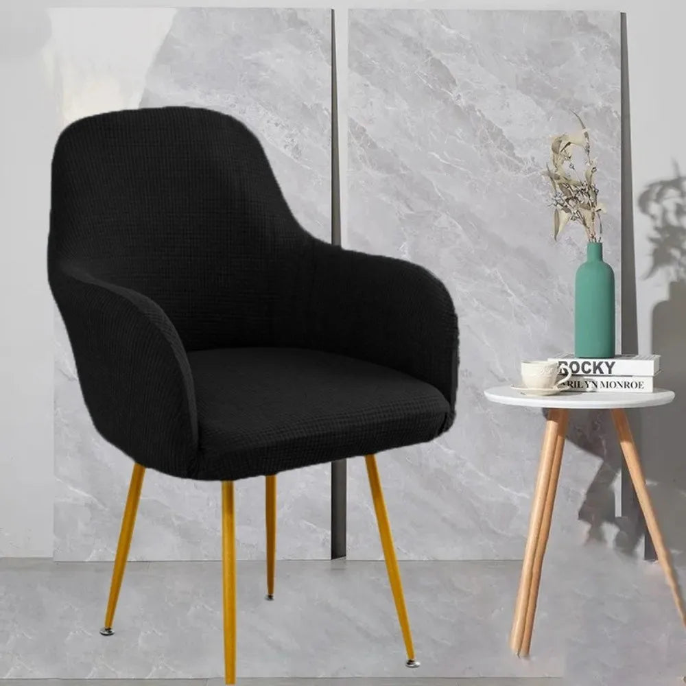 Elastic Polar Fleece High Arm Chair Cover – Armchair Slipcover Armchair Slipcover Richie's Black