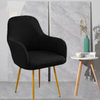 Elastic High Arm Chair Cover Polar Fleece Armchair Slipcover Armchair Slipcover Richie's Black