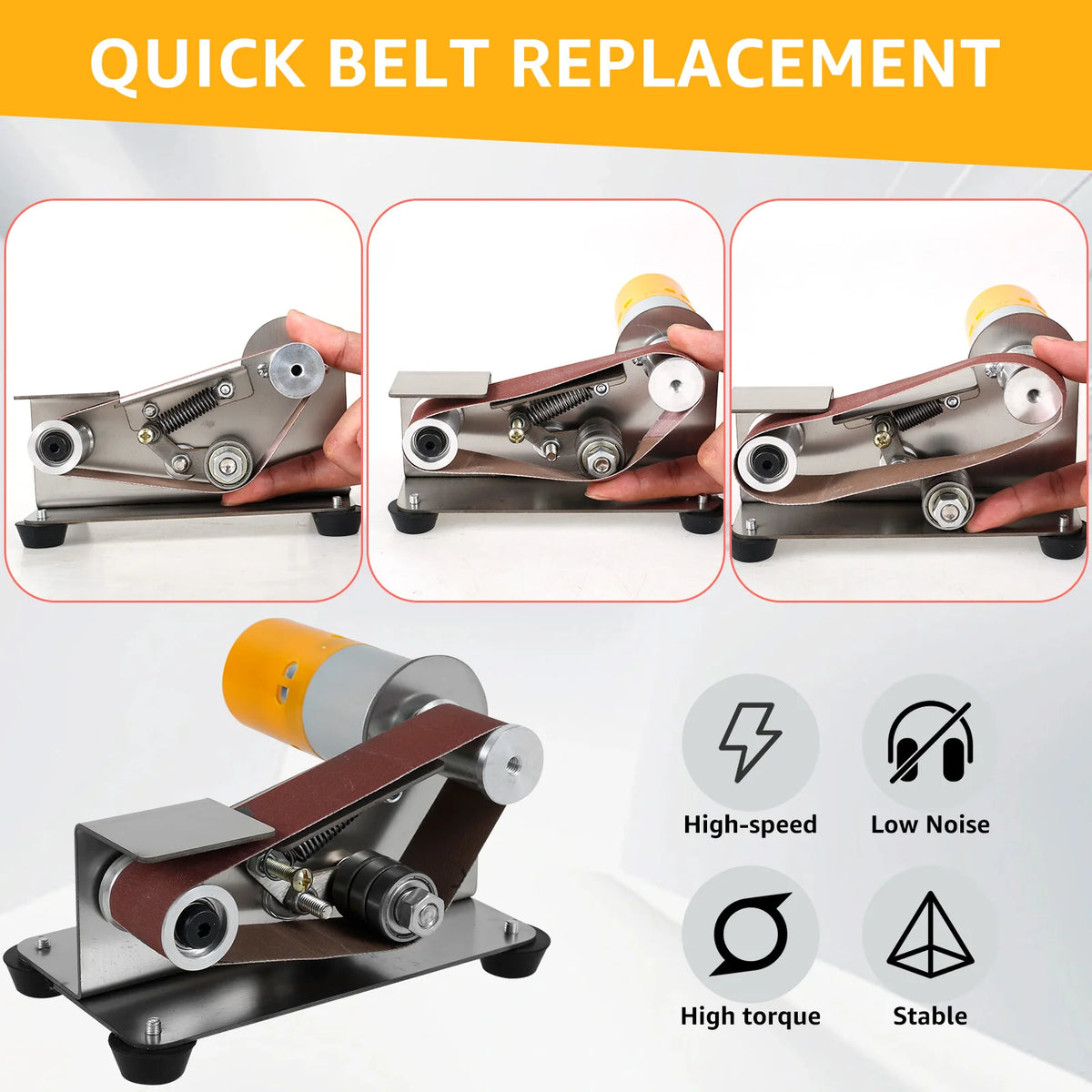 Mini Belt Sander 110-220V Variable Speed Grinding Polishing Tool Belt Sander Richie's