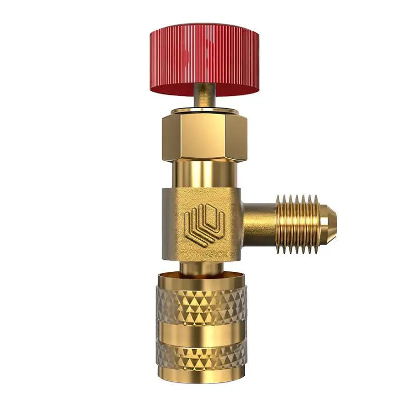 Brass R410a R22 AC Safety Adapter with Safety Valve AC Refrigerant Adapter Richie's