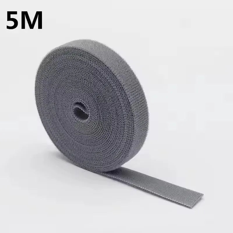 5M Cable Organizer Wire Winder Tape – Cord Management Cable Management Tape Richie's Grey-5m