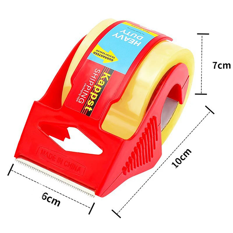 Heavy Duty Clear Packing Tape with Dispenser – Shipping Kit Tape Dispenser Set Richie's Red B