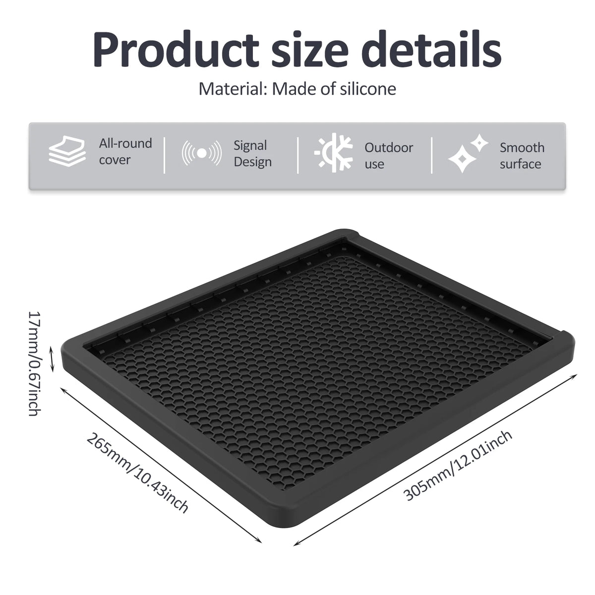 Silicone Cover Case for Starlink Mini Dish – Weatherproof Satellite Dish Cover Richie's black