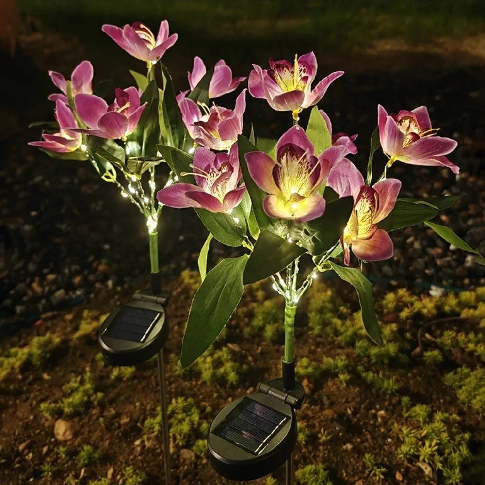 Solar LED Orchid Ground Light – Garden Lawn Decoration Lamp Solar Garden Light Richie's