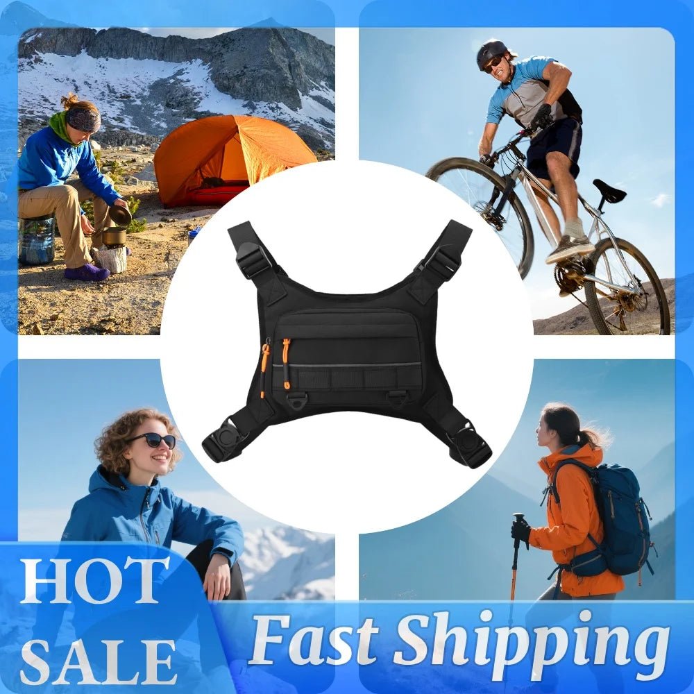Outdoor Chest Vest Bag | Reflective Cycling Hiking Backpack Outdoor Chest Bag Richie's