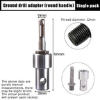 Earth Auger Adapter – 4 Interface Types, Round & Hex Handle Auger Drill Adapter Richie's 03-1pc