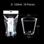 Clear Plastic Disposable Cups | Transparent Mousse Cups 10/20pk Disposable Cups Richie's D 330ml 10pcs