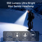 A39 Rechargeable LED Headlamp 550 Lumens – Motion Sensor IP44 LED Headlamp Richie's