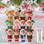 12pcs Wooden Christmas Tree Ornaments – Deep Sapphire Pendants Christmas Tree Ornaments Richie's