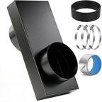 Telescoping Dryer Vent Connector Kit – Flexible Duct Adapter Dryer Vent Connector Richie's Black