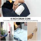 24-Pack 4" Microfiber Paint Roller Cover Naps – Reusable Paint Roller Covers Richie's