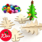 70-Piece DIY Wooden Christmas Tree Craft Set – Paint & Build DIY Wood Craft Kit Richie's