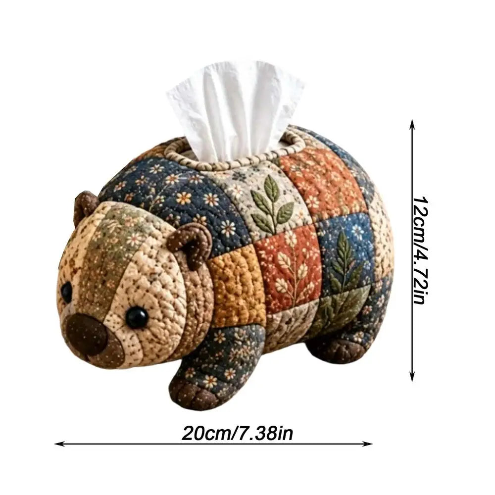 Animal Quilted Tissue Box Cover DIY Kit – Beginner Craft Set DIY Craft Kit Richie's 03