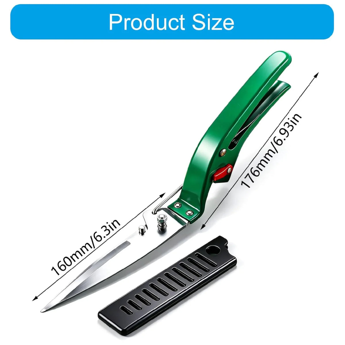 Compact Garden Grass Shears – Manganese Steel Curved Handle Garden Grass Shears Richie's