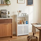 3-Tier Bathroom Corner Storage Rack with Door | Floor Standing Bathroom Storage Rack Richie's