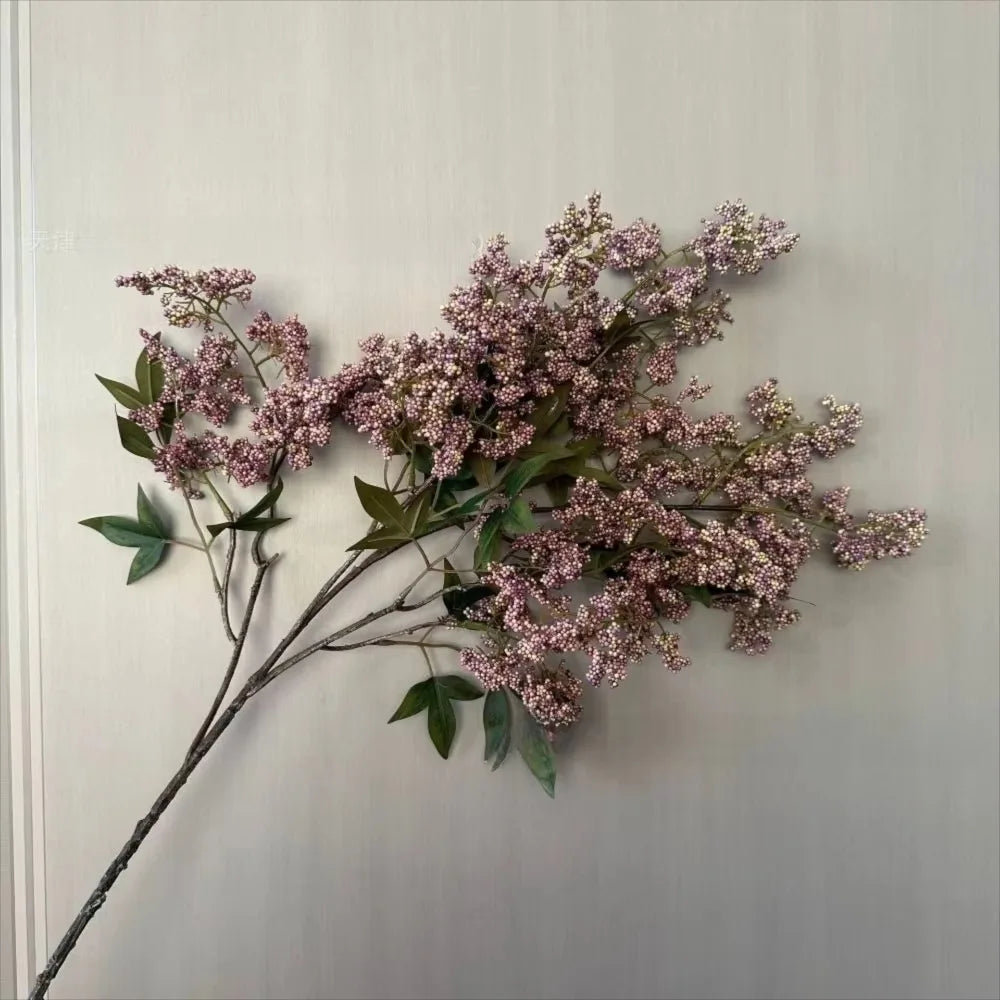 Artificial Nandina Berry Branch | 110cm Faux Floral Stem Artificial Floral Branch Richie's Purple