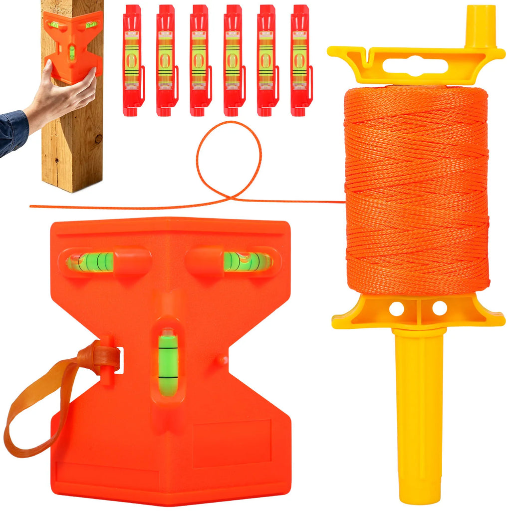 Heavy Duty Masonry Line Kit – 541FT Nylon Reel & Bubble Levels Masonry Line Kit Richie's