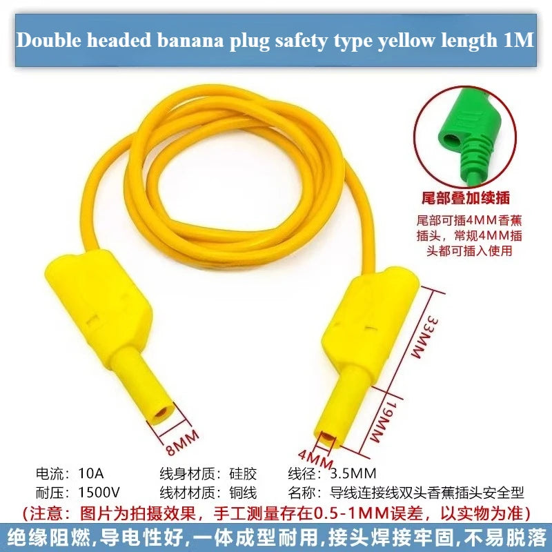 Banana Plug to Crocodile Clip Test Wire Set – Red & Black Test Lead Set Richie's C to C Yellow 1PCS
