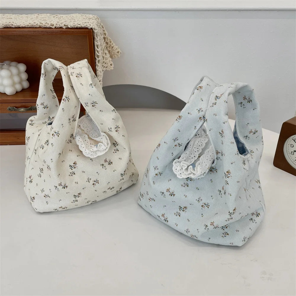 Floral Wrist Bag Women Tote Shoulder Handbag Korean Style Tote Shoulder Bag Richie's