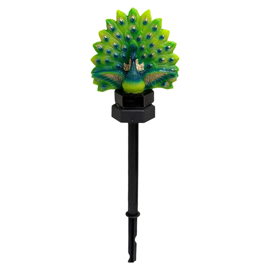 Solar Peacock Garden Stake Light – Resin Outdoor Figurine Solar Garden Stake Light Richie's