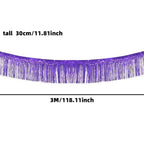 3M Metallic Foil Fringe Garland Streamer Party Backdrop Decor Party Fringe Garland Richie's Purple