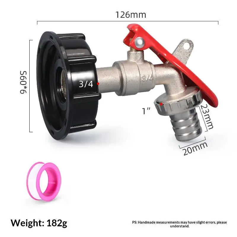 Brass IBC Tank Valve Faucet with Lock – 1/2 Inch Water Tap IBC Tank Valve Richie's A10
